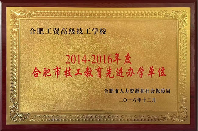 合肥市技工教育先进办学单位